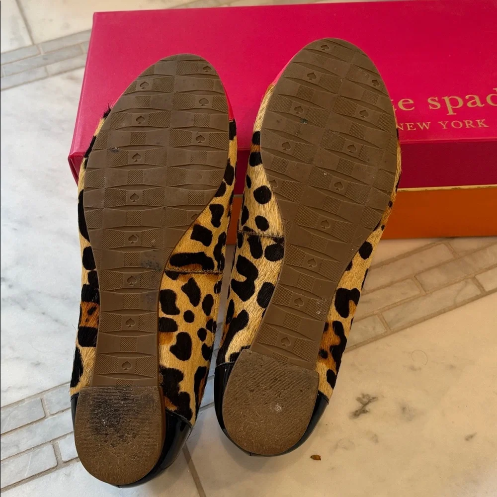 Kate Spade Leopard Print Flats with Pink Toes - Picture 4 of 4
